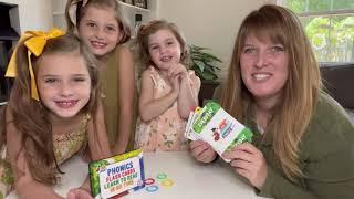 Phonics Flash Cards - Learn Phonics in 20 Stages - Digraphs CVC Blends Long Vowel Sounds