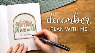 Plan With Me | 2022 December Bullet Journal Setup | Wintery Theme With Interactive Spreads ️