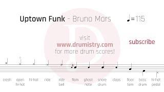 Bruno Mars - Uptown Funk Drum Score