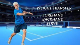 How To Use Weight Transfer In Tennis | Forehand Serve Backhand