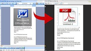 How to convert MS Word file to PDF file