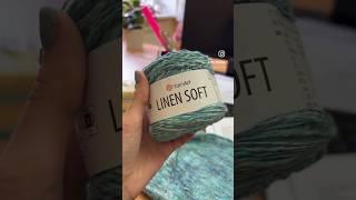 Тестирую новинку #yarnart - LINEN SOFT 🩵 #вязаниеспицами