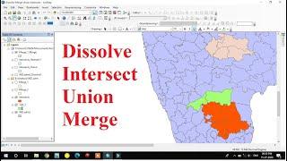 How to do Dissolve / Union / Intersect / Merge in Arc GIS (Geo processing)