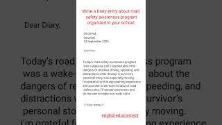 Diary entry format. A model. #english #englishlanguage #spokenenglish #englishvocabulary