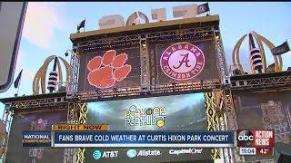 Cold temps for College Football Championship concerts