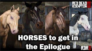 HORSES to get in the Epilogues in Red Dead Redemption 2 - Unique coats and rare horse.