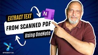 #efficiency365 Extract text from scanned PDF using #onenote free | Efficiency 365