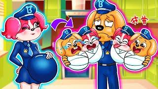 Papillon’s Triple Challenge: Brewing Cute Baby Pregnant - Sheriff Labrador Animation