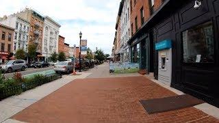 ⁴ᴷ⁶⁰ Walking Hoboken, NJ (Narrated) : Washington Street, Pier A, Transit Terminal, Elysian Park