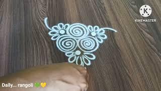 daily rangoli design easy / daily rangoli design simple 