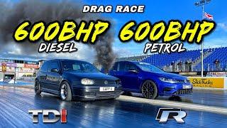 PETROL vs DIESEL.. NITROUS MK4 GOLF TDI vs FORGED MK7 GOLF R