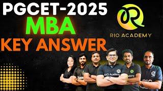 PGCET MBA - 2025 | key Answer | #pgcet2025