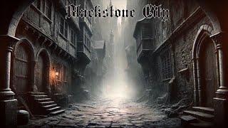 BLACKSTONE CITY | Dark Dungeon Synth & Abandoned Ambience with Gentle Rainfall | ASMR