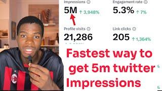 Fastest way to get 5 million twitter X impression to unlock Monetization