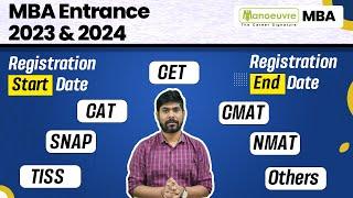 MBA Entrance 2023 & 2024 - Registration Start Date & End Date | CET | CAT | SNAP | TISS | Others