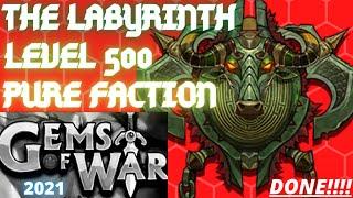 The Labyrinth Pure faction team level 500 | Gems of War Delve Guide 2021