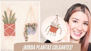 Cómo Bordar Plantas | Bordado a Mano Paso a Paso | 3 Plantillas de Regalo 