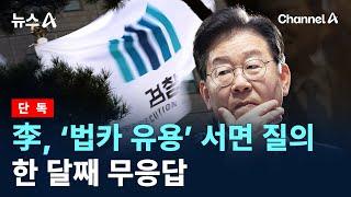 [단독]이재명, ‘법카 유용’ 서면 질의에 한 달째 무응답 / 채널A / 뉴스A