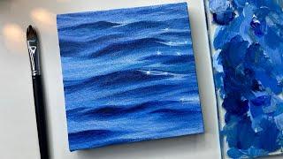 How to paint wave/ acrylic painting tutorial/ acrylic painting for beginners tutorial