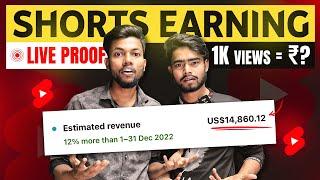 Shorts Earning Live Proof | 1000 Views = Itna Jyada Paisa  Ft. @UpboyrajComedy