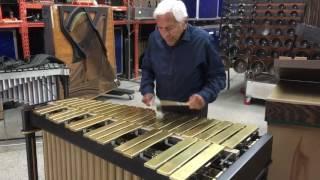 Emil Richards tries out vibes at LA Percussion Rentals