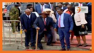 Prof. Kithure Kindiki's father and family members arrive at KICC for swearing-in of their son