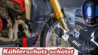 Kühlerschutz montieren an der Ducati Monster / Lohnt es sich ?  Schon mal gereinigt  ?