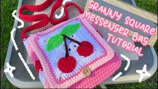 Crochet Messenger Bag Tutorial • Granny Square • Beginner Friendly