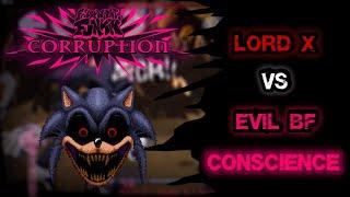 Friday Night Funkin' Corruption - Evil Boyfriend VS Lord X CONSCIENCE! (Test Video)