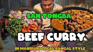 A MANIPURI MEITEI PANGAL STYLE BEEF CURRY (SAN THONGBA) how to make beef curry in local stlye