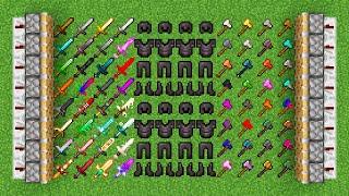 all minecraft swords and X100 netherite armors and X200 axe combined?