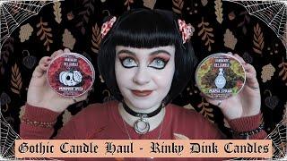 GOTHIC CANDLE HAUL | RINKY DINK CANDLES  | GOTH ALTERNATIVE | AUTUMN SCENTS & EMO CANDLES