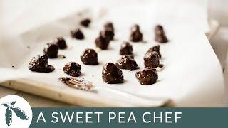 Dark Chocolate Covered Coconut Bites | A Sweet Pea Chef