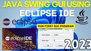 Create First Java GUI using Eclipse IDE [2024] | How to Install Swing in  Eclipse| Window Builder