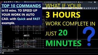 Autocad top 10 Commands for fast working | boost your speed in autocad | tips | Cad Shortcuts