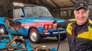 We slice a Lada to bits with a laser - but for what purpose?