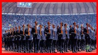 #KagameInauguration2024: RDF & Rwanda National Police Parade Squad enter display Area