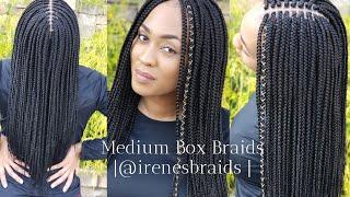 WATCH ME SLAY THESE MEDIUM BOX BRAIDS!!