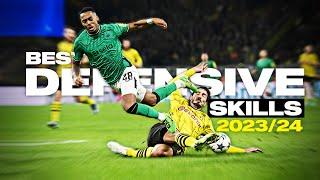 Crazy Football Defensive Skills & Tackles 2023/24 | HD