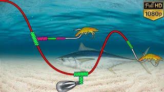 Two hook - How to tie a fishing knot for bottom fishing