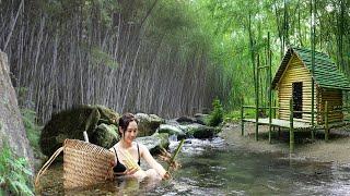 Single Girl Building Refuge in the Bamboo Forest - Satisfying and Enjoy - Yummy Delicious Dishes