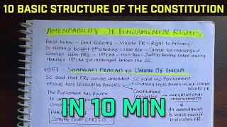 Basic Structure of the Constitution with Handwritten Notes #11 Indian Polity M Laxmikanth