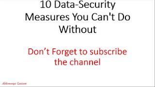 10 Cyber Security Rules That Every Small Business Must Take || Abhimanyu Gautam