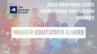 2022 Workforce Innovation Award Acceptance Video - SUNY - Secondary Education Category