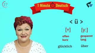 1 Minute Deutsch: "Ü" - Den Umlaut richtig sprechen. Richtige Aussprache Deutsch. Aussprachetipps