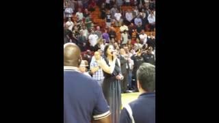 Steph Michaels National Anthem - Miami Heat vs Indiana Pacers