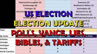 US Politics Election Extra: Polls, Vance, Lies, Bibles, & Tariffs