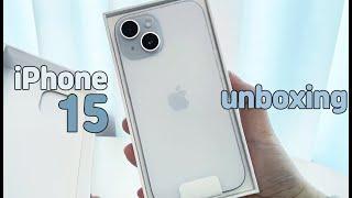 아이폰 15 블루 언박싱 iPhone 15 blue unboxing