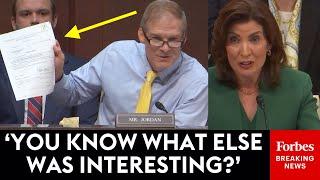 BRUTAL: Jim Jordan Brings The Receipts In Fierce Confrontation With Hochul Over Sanctuary Policies