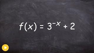 Graphing an exponential function using transformations